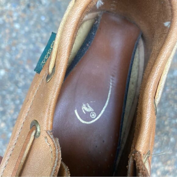 Vintage bass sugarloafer platform lace up oxfords natural leather sz 6 - Picture 6 of 6